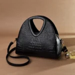 Crocodile pattern luxury round designer tote - Image 3