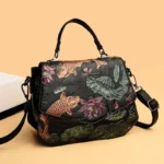 Flower embossed luxury satchel bag - Image 16