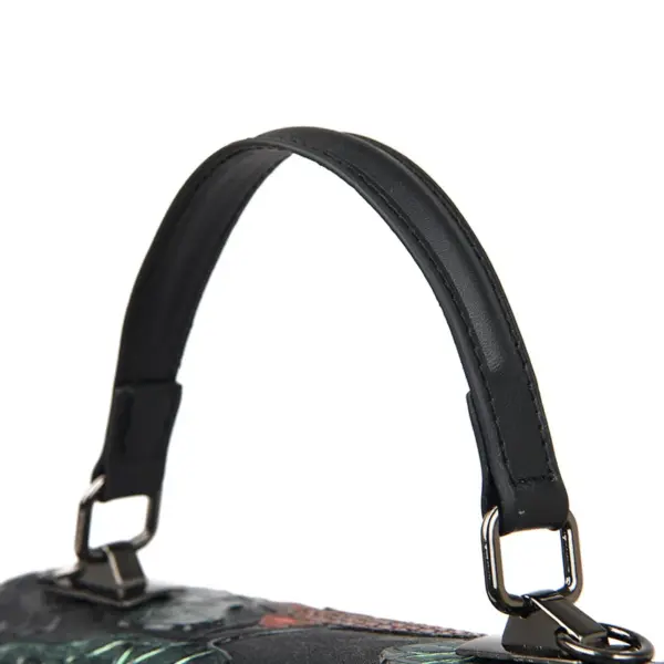 Flower embossed luxury satchel bag - Image 6