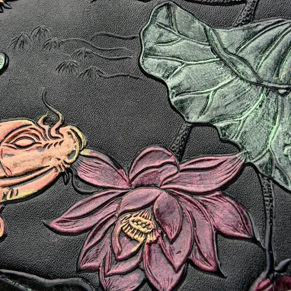 Flower embossed luxury satchel bag - Image 8