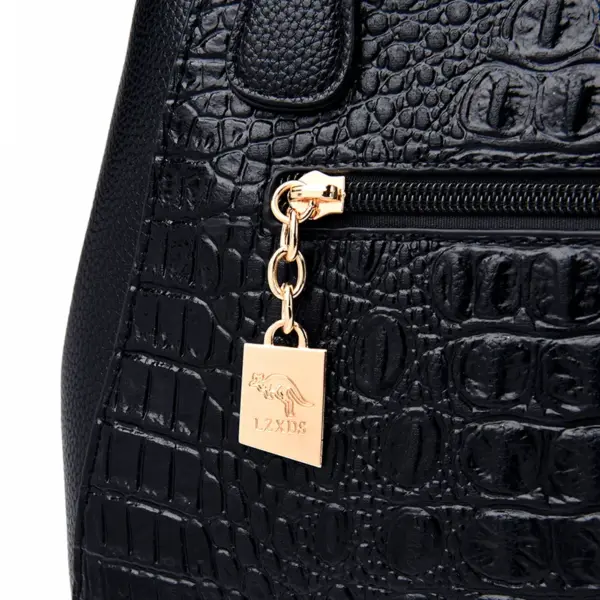 Luxury all match crocodile pattern tote bag - Image 6