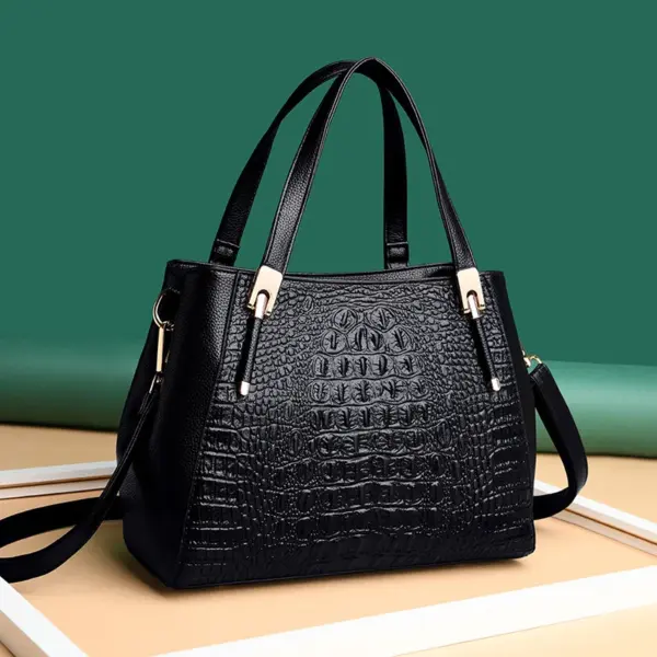 Luxury all match crocodile pattern tote bag - Image 12