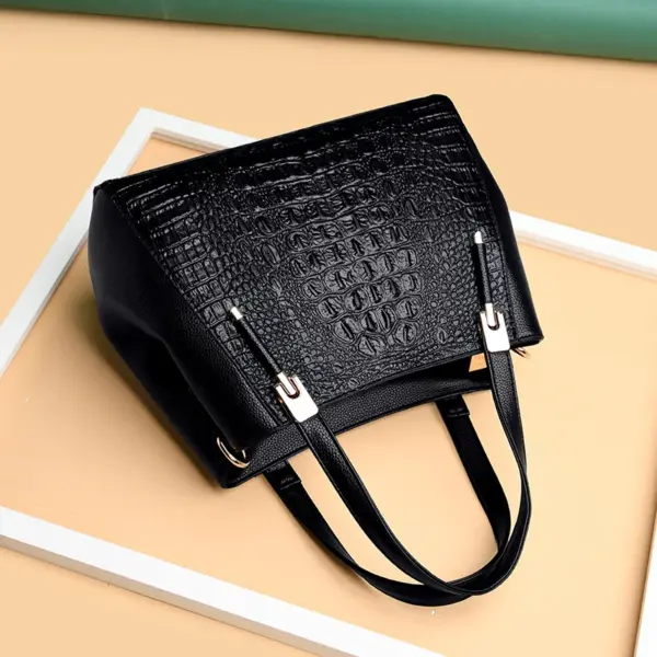 Luxury all match crocodile pattern tote bag - Image 13