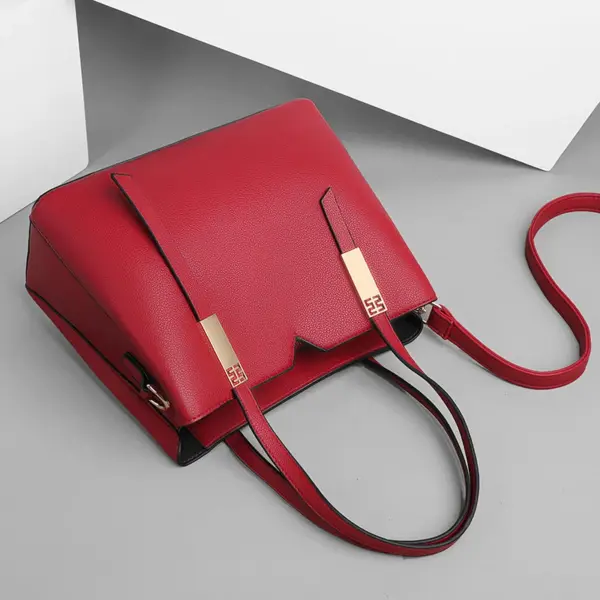 Luxury solid color designer tote bag - Image 9