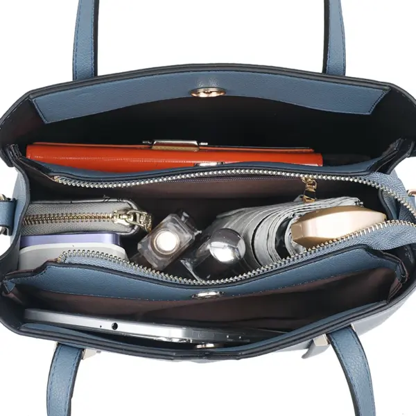 Luxury solid color designer tote bag - Image 14