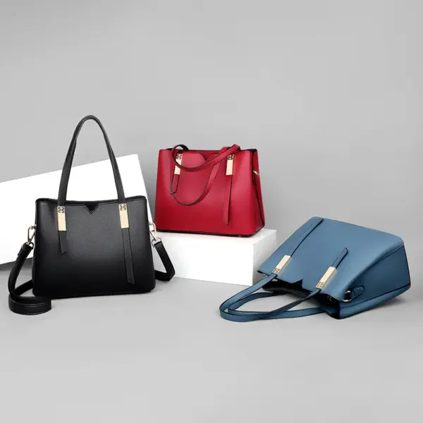 Luxury solid color designer tote bag - Image 15