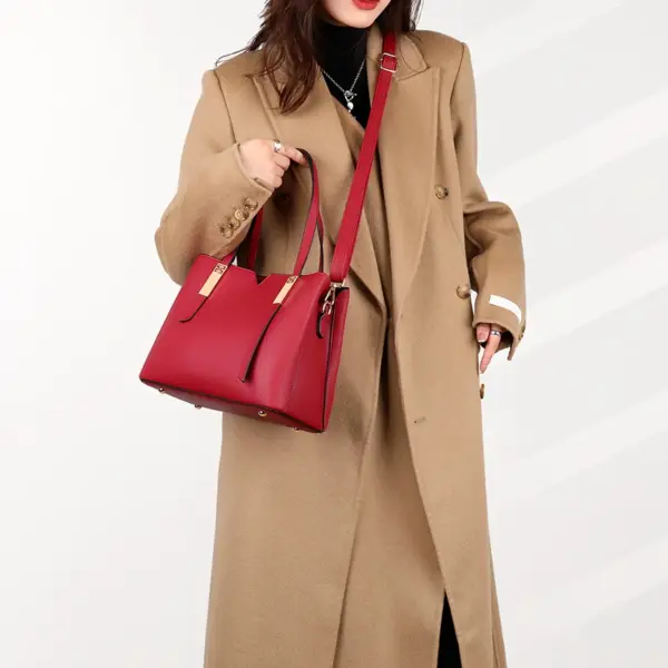 Luxury solid color designer tote bag - Image 18