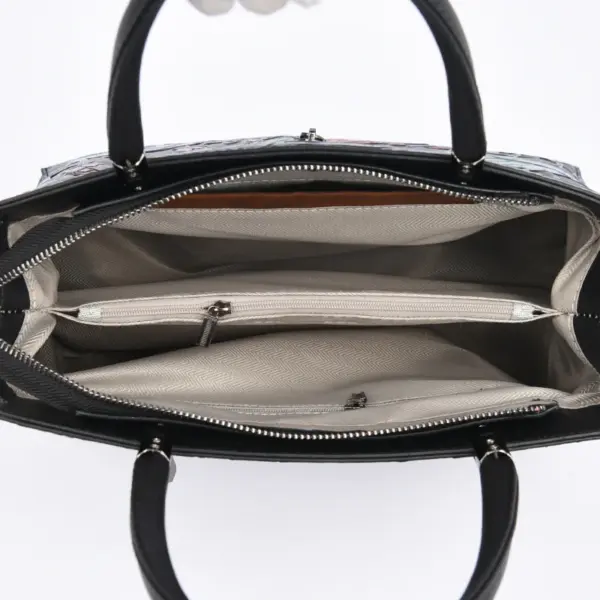 Retro luxury flower scenery embossed tote bag - Image 14