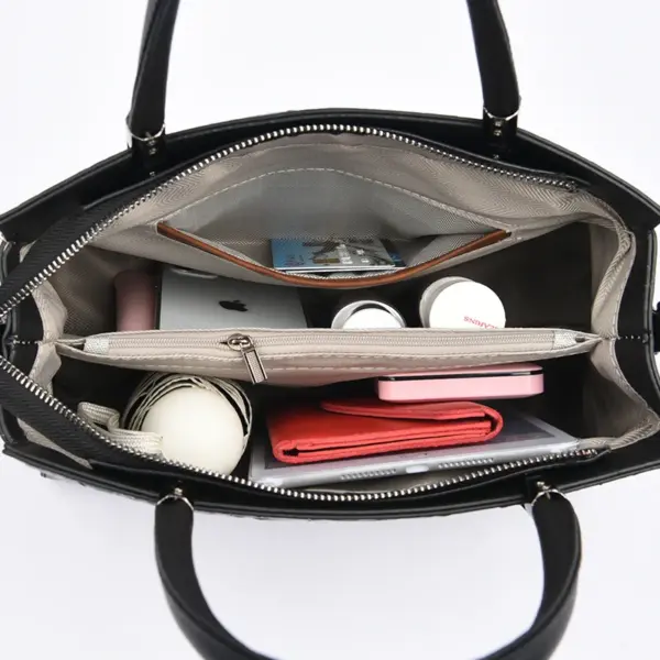 Retro luxury flower scenery embossed tote bag - Image 15