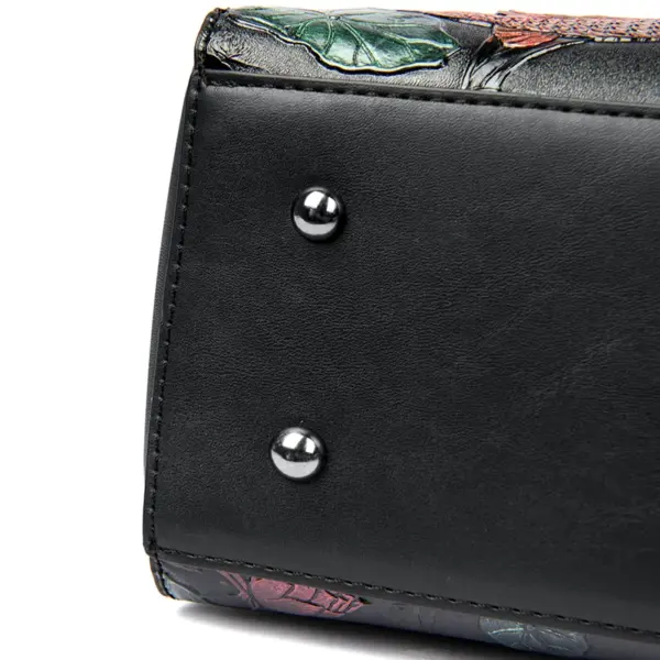 Retro luxury flower scenery embossed tote bag - Image 6