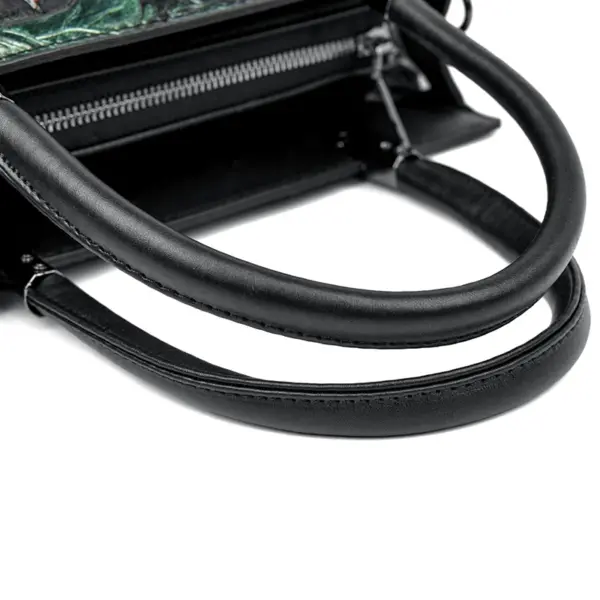 Retro luxury flower scenery embossed tote bag - Image 7