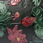 Vintage flower scenery embossed tote bag - Image 10