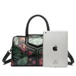 Vintage flower scenery embossed tote bag - Image 2