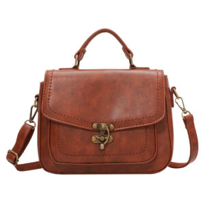 Vintage women leather messenger bag