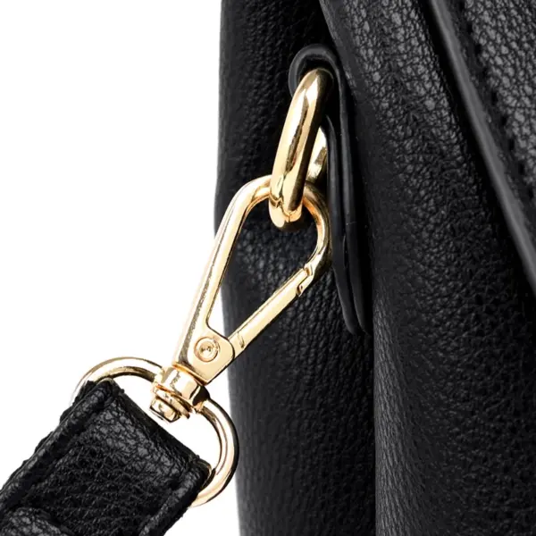 Luxury flap solid color shoulder tote bag - Image 9