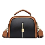 Premium zipper pattern satchel designer bag
