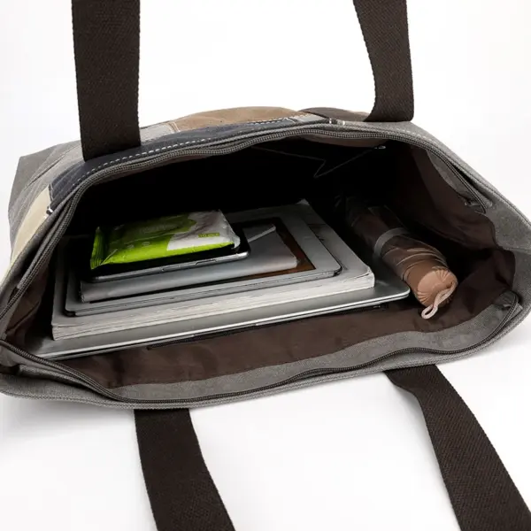 Canvas large capacity shoulder tote bag - Image 10