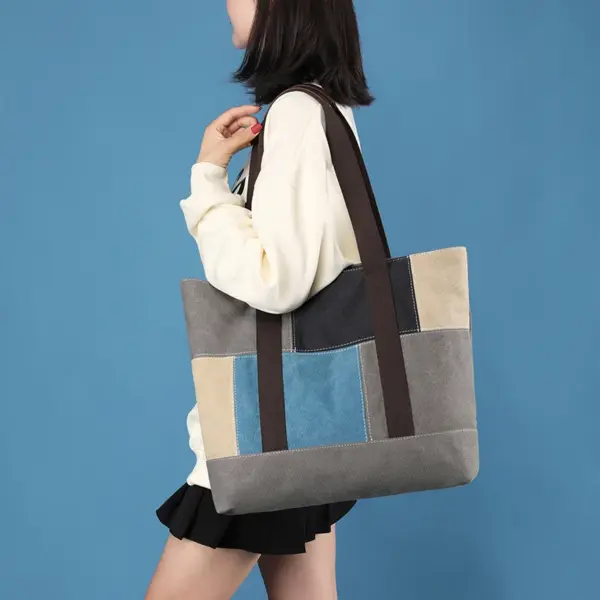 Canvas large capacity shoulder tote bag - Image 16