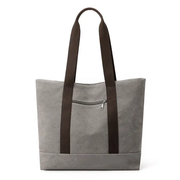 Canvas large capacity shoulder tote bag - Image 4