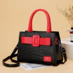 Croc embossed soft leather shopping tote - Image 13