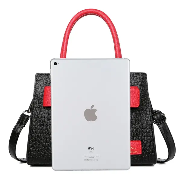 Croc embossed soft leather shopping tote - Image 14