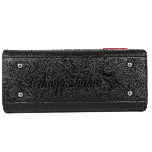 Croc embossed soft leather shopping tote - Image 18