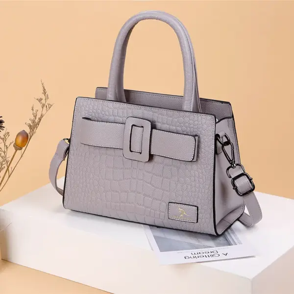 Croc embossed soft leather shopping tote - Image 10