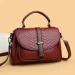 Crocodile flap decor satchel designer bag - Image 12