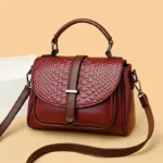 Crocodile flap decor satchel designer bag - Image 14