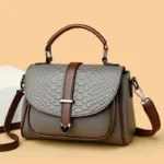 Crocodile flap decor satchel designer bag - Image 16