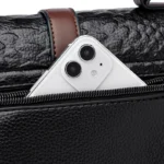 Crocodile flap decor satchel designer bag - Image 6