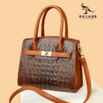 Crocodile vintage women shopping tote - Image 14