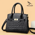 Crocodile vintage women shopping tote - Image 20