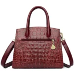 Crocodile vintage women shopping tote - Image 3