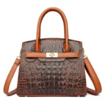 Crocodile vintage women shopping tote