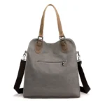 Large capacity vintage splicing canvas shoulder bag - Image 9