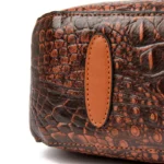 Round handle croc embossed tote bag - Image 5