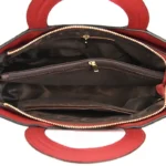 Round handle croc embossed tote bag - Image 16