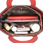 Round handle croc embossed tote bag - Image 17