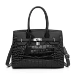 Vintage classic crocodile embossed shopping tote