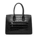 Vintage classic crocodile embossed shopping tote - Image 8