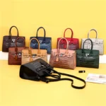 Vintage classic crocodile embossed shopping tote - Image 17