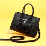Vintage classic crocodile embossed shopping tote - Image 18