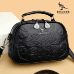Vintage Flower Curved Round Designer Bag - Image 11