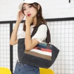 Vintage stylish canvas shoulder bag - Image 7