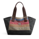 Vintage stylish canvas shoulder bag