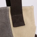Wide strap splicing canvas shoulder bag - Image 8