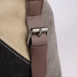 Wide strap splicing canvas shoulder bag - Image 9
