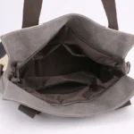 Wide strap splicing canvas shoulder bag - Image 12