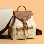 Exquisite letter printing leather backpack - Image 14